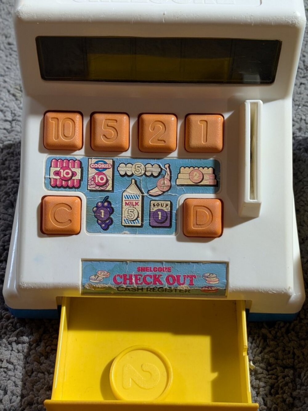 Vintage Register w/ Coin, Popout Drawer, Buttons 1987 Shelcore Durable Learning